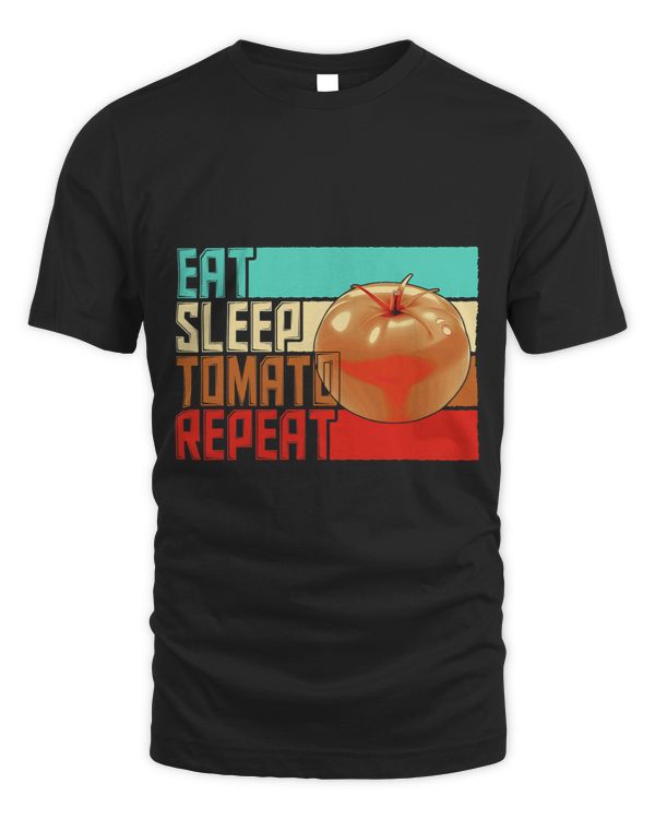 Vintage Eat Sleep Repeat Tomato