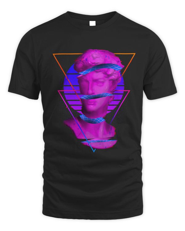 Vaporwave David Greek Sculpture Statue Sculptor Retrowave