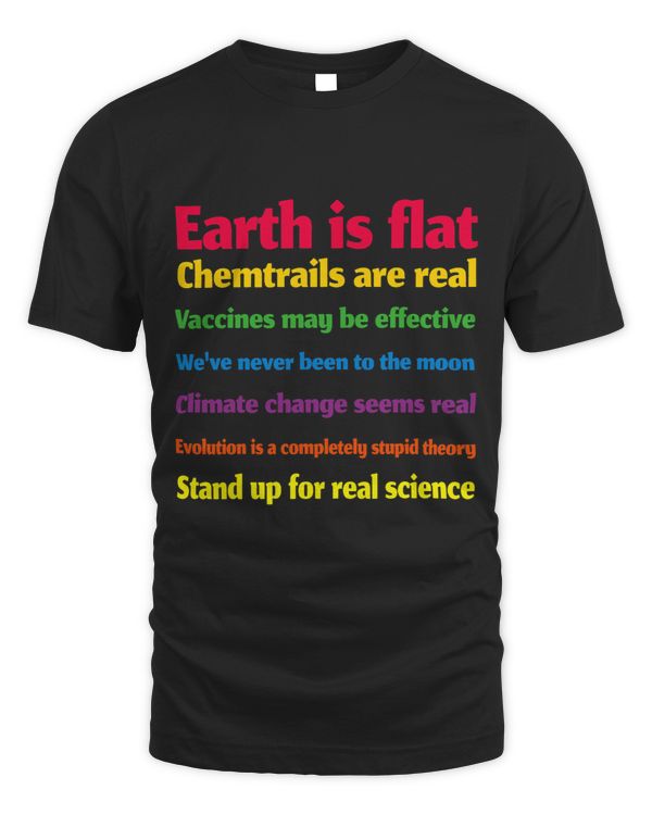 Earth is Flat Vaccines effective Climate change Moon