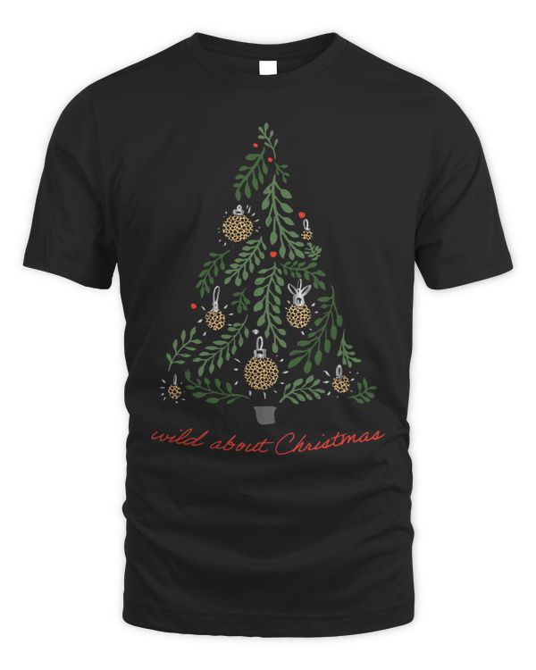 Cute Christmas Tree Trendy Animal Print Wild About Christmas