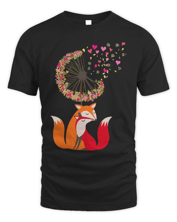 Anniversary Dandelion Fox and Hearts Couples