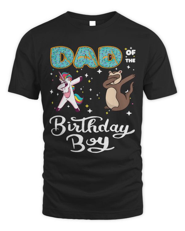 dad of birthday boy donut dabbing unicorn ferret daddy
