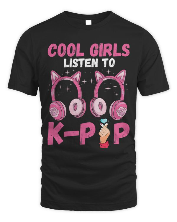 Womens KPop Cool Girls Heart Korean Headphone Music KPop Music