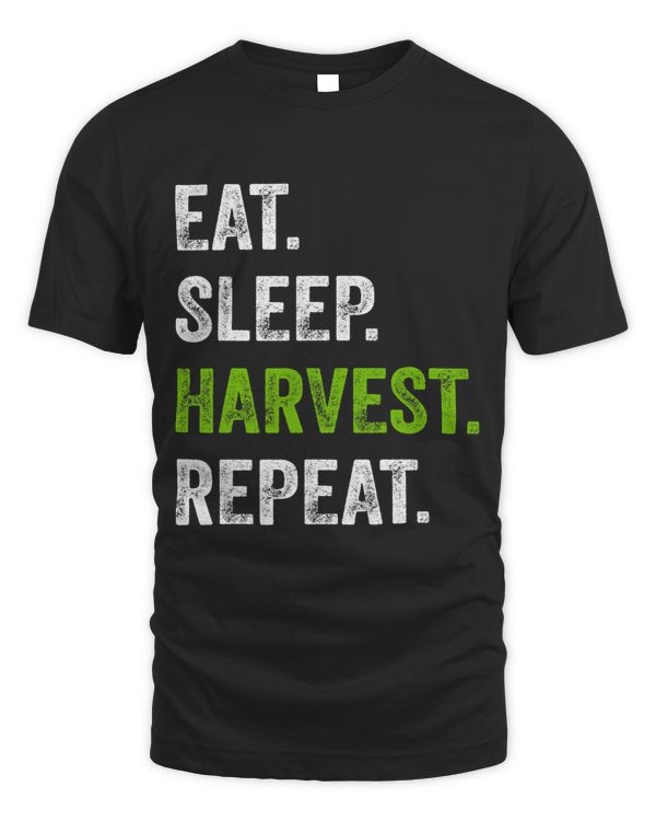 Eat Sleep Harvest Repeat Green