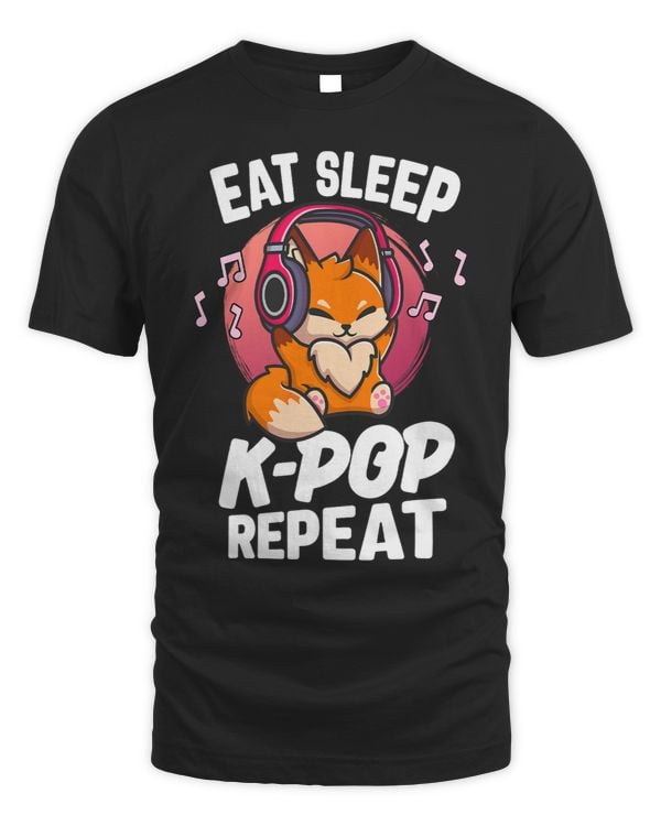 Eat Sleep KPop Repeat Kawaii Fox Korean KPop Merchandise 1
