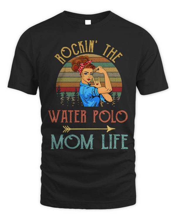 Rockin The Water Polo Mom Life Funny Gift For Mom