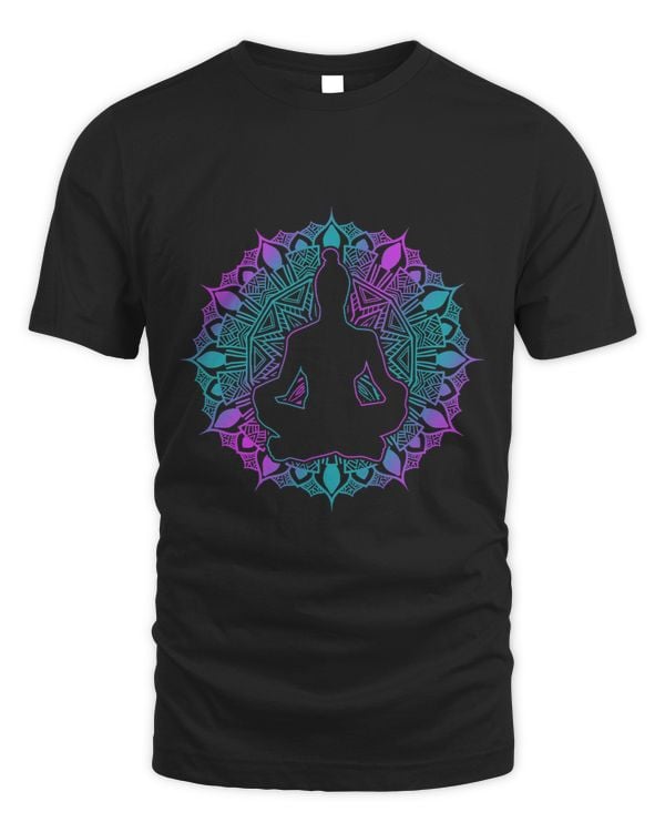 Zen Buddhism Namaste Yogi Meditation Colorful Mandala Yoga