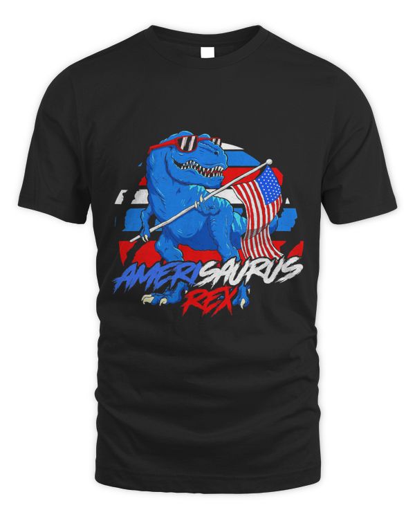 Trex Dinosaur Amerisaurus Rex American Flag Patriotic