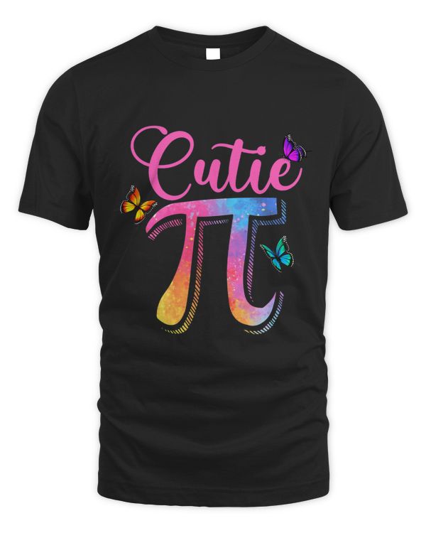 Funny Pi Day Cutie Pretty Colourful Butterflies Girls Pi