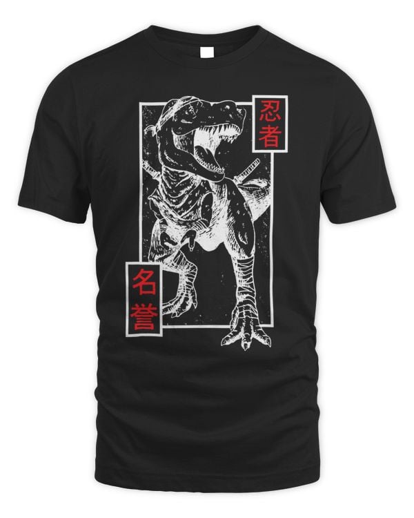 TRex Jurassic Kanji Samurai Ninja Japanese Art Design 1