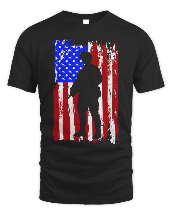 Vintage American Flag Airsoft Military Veteran