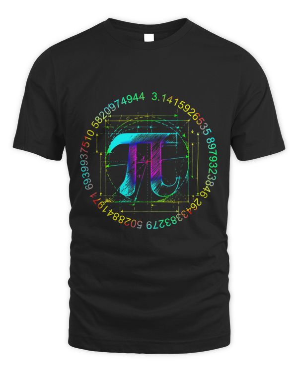Vintage retro funny pi day spiral math for 3.14 pi day