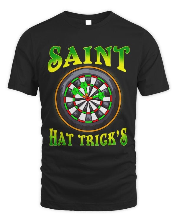 Saint Hat Tricks Funny Darts Shirt St Patricks Day