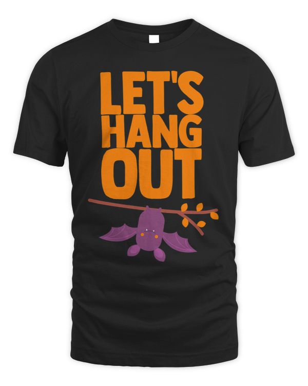 Happy Halloween Lets Hang Out Cute Bat or Vampire Party 1