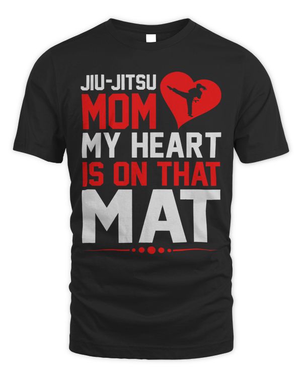 Womens Funny Jiu Jitsu Mom My Heart Is On The Mat Brazilian Throw