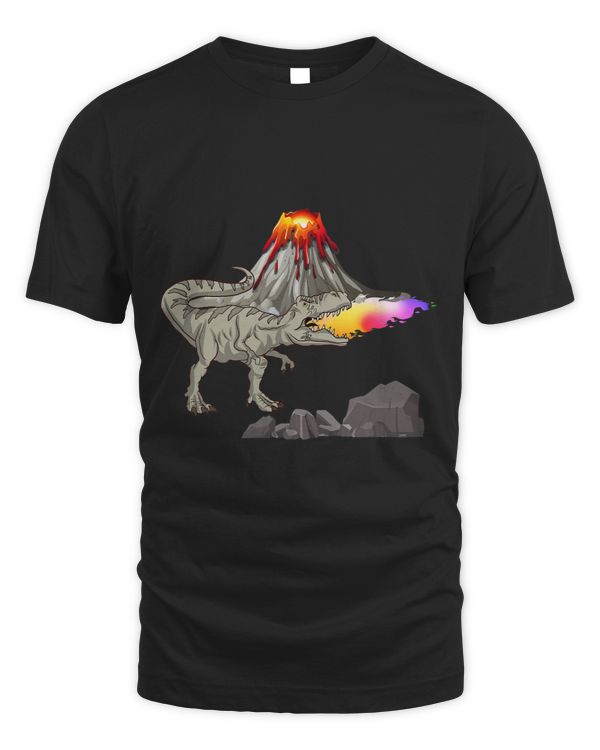 Tyrannosaurus Rex Shooting Rainbow Laser