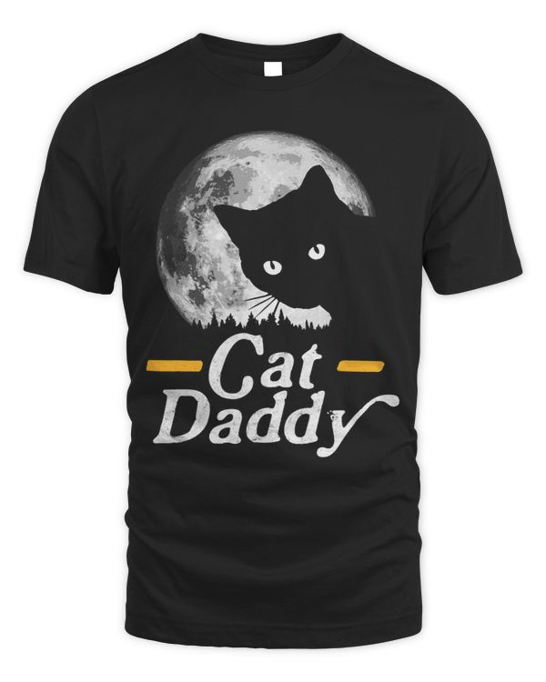 Cat Daddy Vintage Eighties Style Cat Retro Full Moon