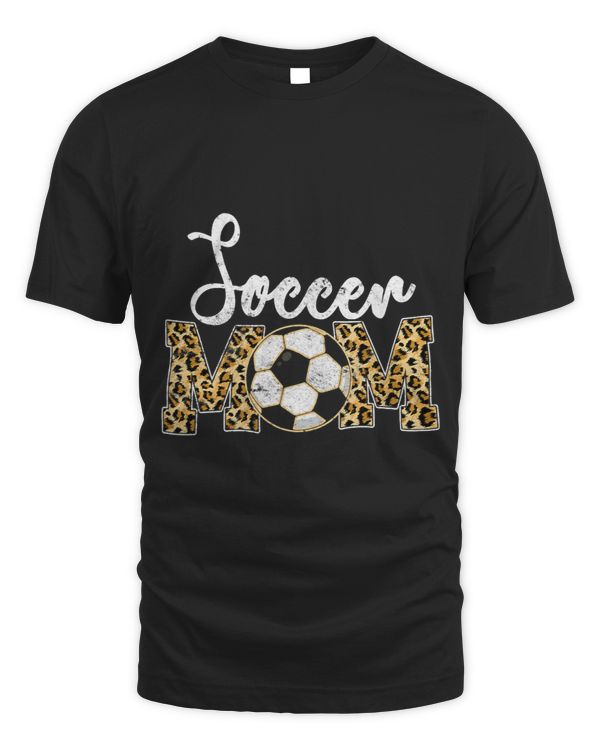 Womens Soccer Mom Leopard Funny Mom Soccer Lovers Mothers Day