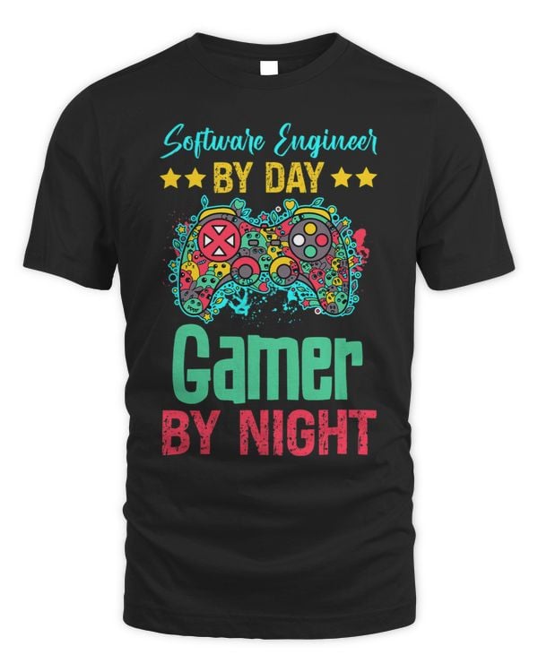 Software Engineer Gaming Lover Funny Novelty Shirt.