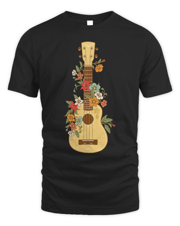 Ukulele Flower Aloha Cute Trendy Vintage Palm Trees Hawaiian
