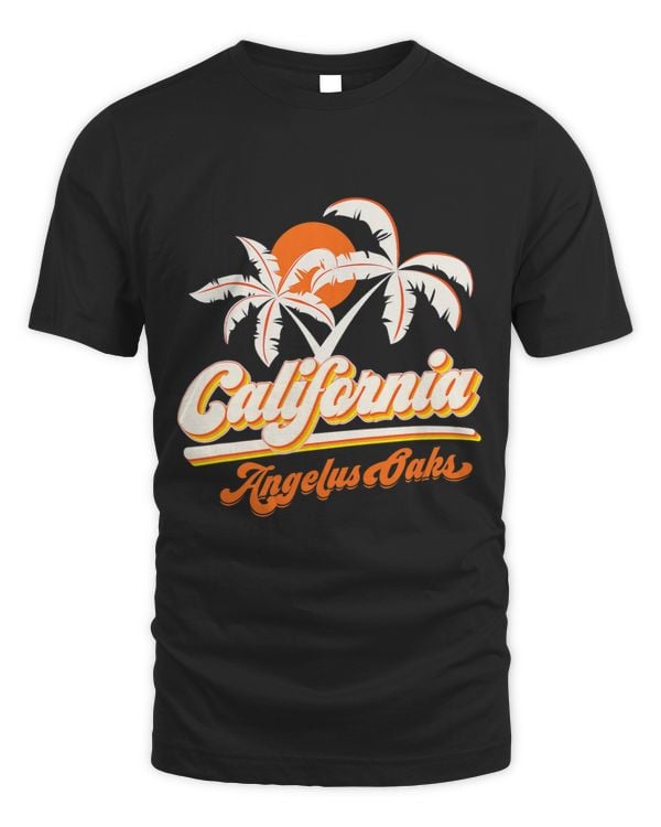 Angelus Oaks California 70s Retro Sun Palm Trees Souvenir
