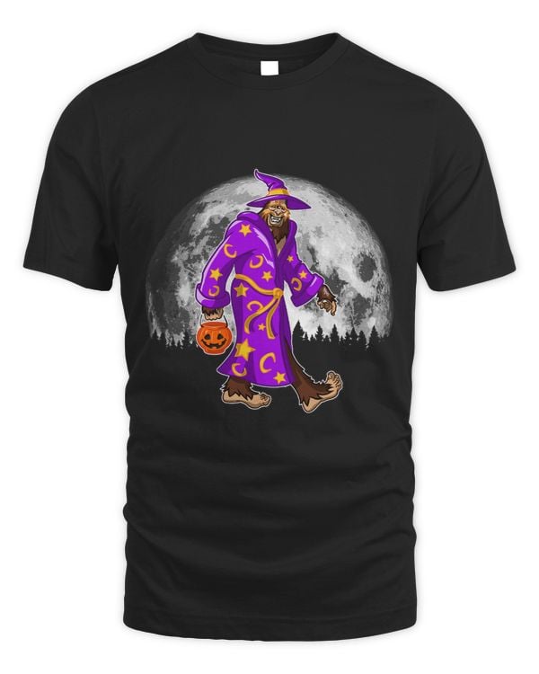 Funny Bigfoot Wizard Costume Moon Sasquatch Halloween DOTD