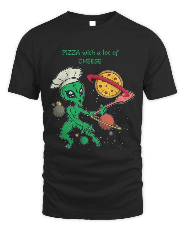 Delicious pizza cheese food love alien