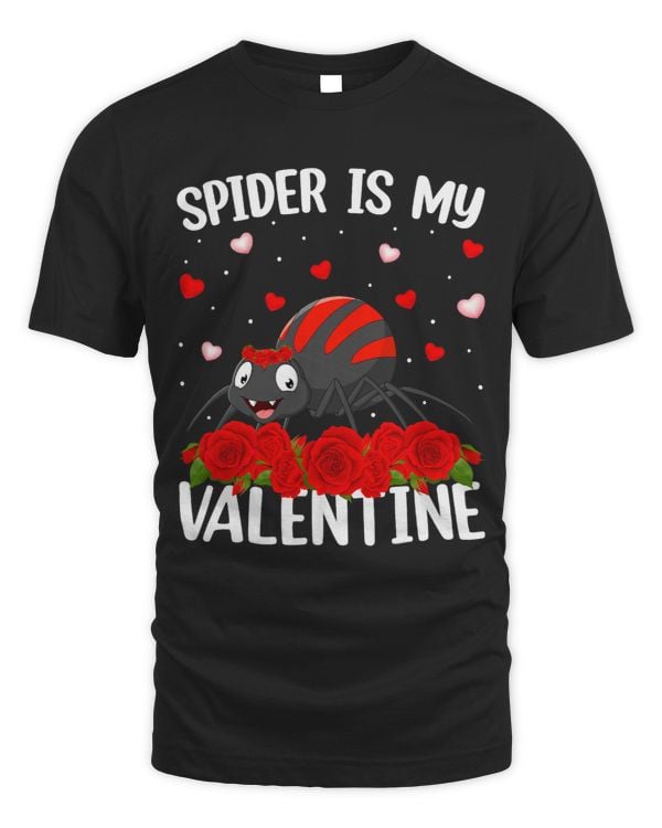 Spider Lover Red Rose Flower Heart Spider Valentines Day