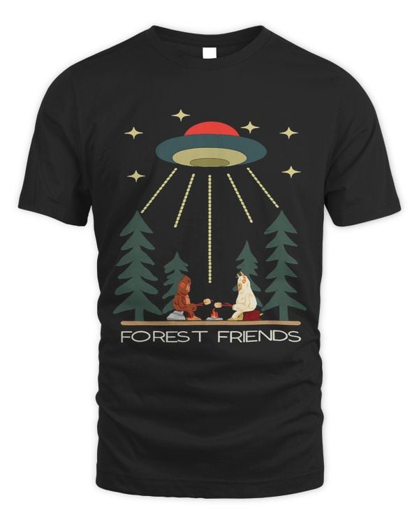 Funny Forest Friends Yeti Alien Spaceship UFO