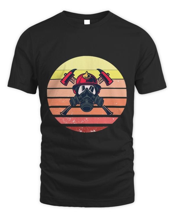 Firefighter Fireman retro sun