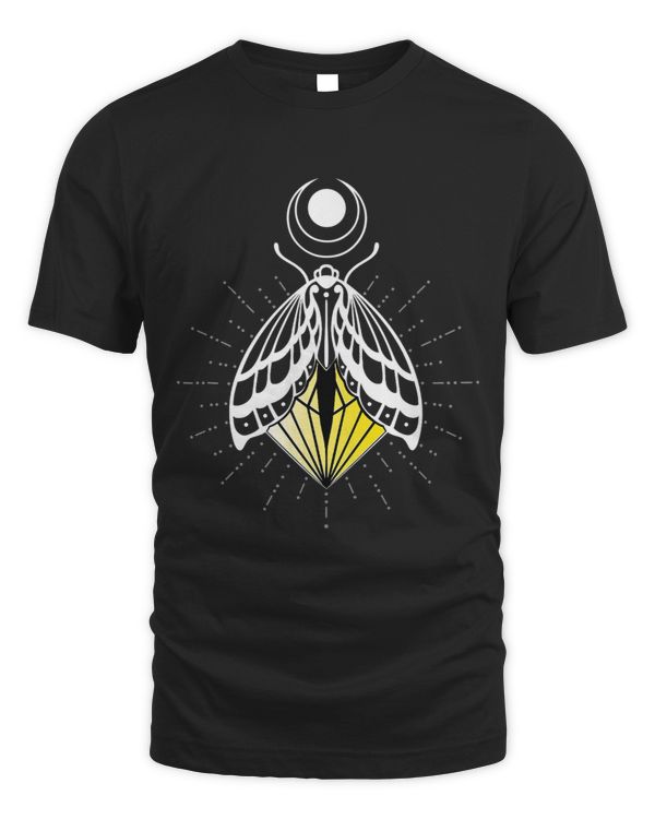 Firefly in the Night with Moon Animal Print Moth Design