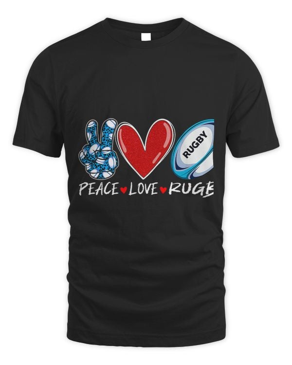 Peace Love Rugby Game Day Outfit Leopard Mothers Day