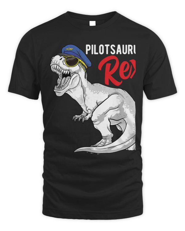 Pilotsaurus Rex Airplane Pilot Dinosaur T Rex Aviator Dino 2