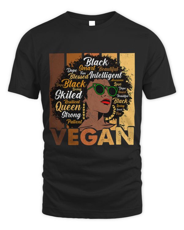 Womens Black Woman Vegans Afro Melanin Cool Black History Month