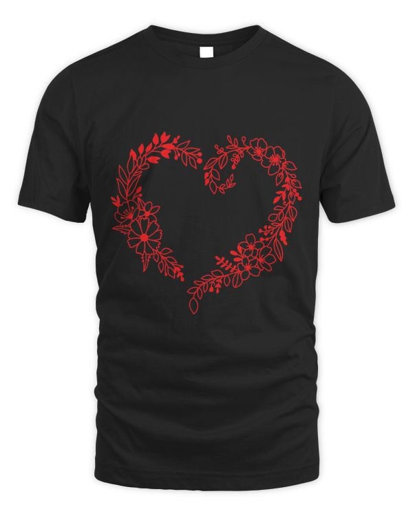 Floral Heart Shaped Wreath Cute Valentines Day Favorite