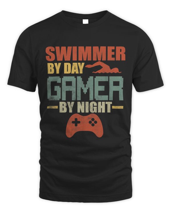 Swimmer By Day Gamer By Night Swim Team Swimming Swimmer