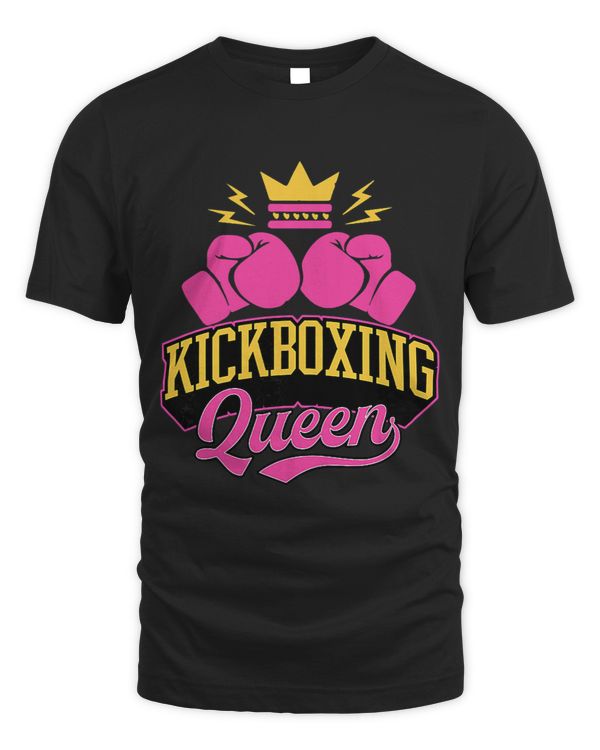 Womens Kickboxing Queen Cute Funny Royal Crown Karate Boxing