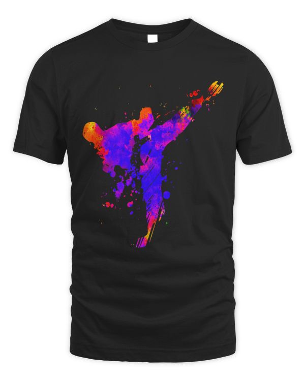Taekwondo Jiu Jitsu Paint Splatters Kids Jujitsu Judo Mom