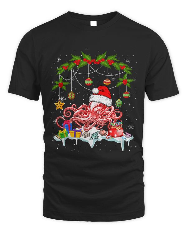 Christmas Santa Octopus Funny Costume Sea Animal Lover Kids