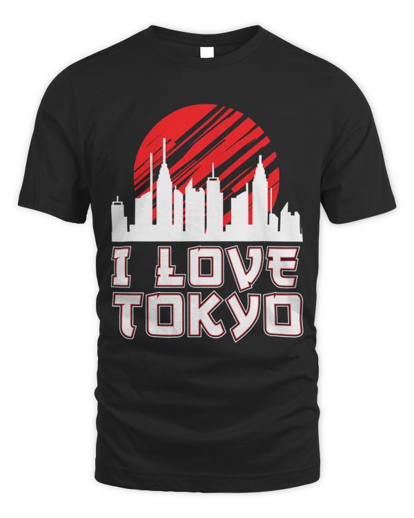 City Skyline and Sun I Love Tokyo