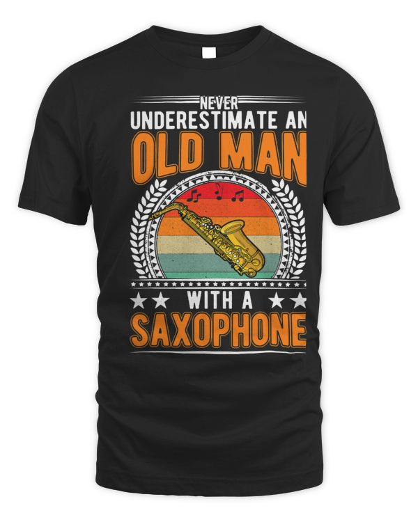 Saxophone Old Man Saxophone Player Grandpa Saxophonist 1