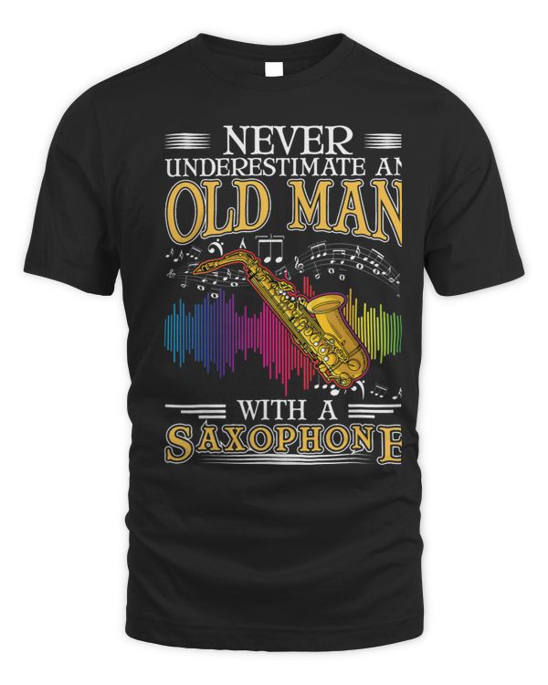 Saxophone Old Man Saxophone Player Grandpa Saxophonist 3