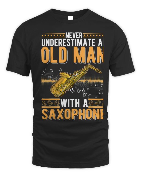 Saxophone Old Man Saxophone Player Grandpa Saxophonist 8