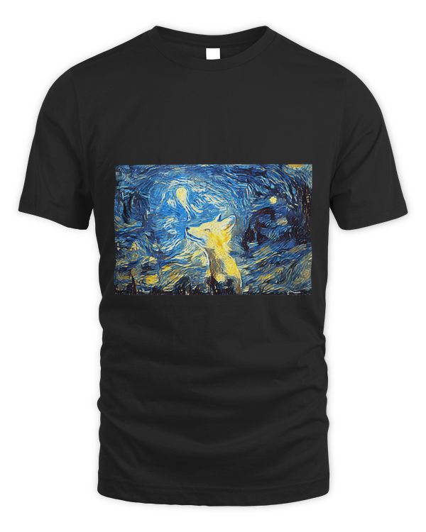 Fox Animals And Jellyfish Starry Night Artist Night Sky