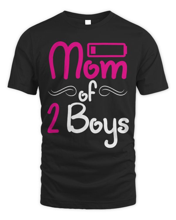 Funny Mothers Day Shirt Mother Of Two Boys Cool Mom