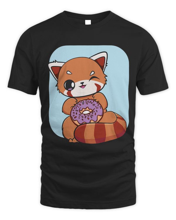 Cute Donut Red Panda Anime Manga Dessert Anime Manga Otaku