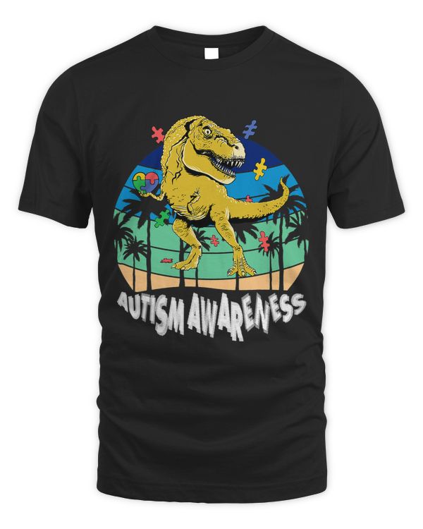T Rex Autism Awareness Dinosaur Down Syndrome Awareness