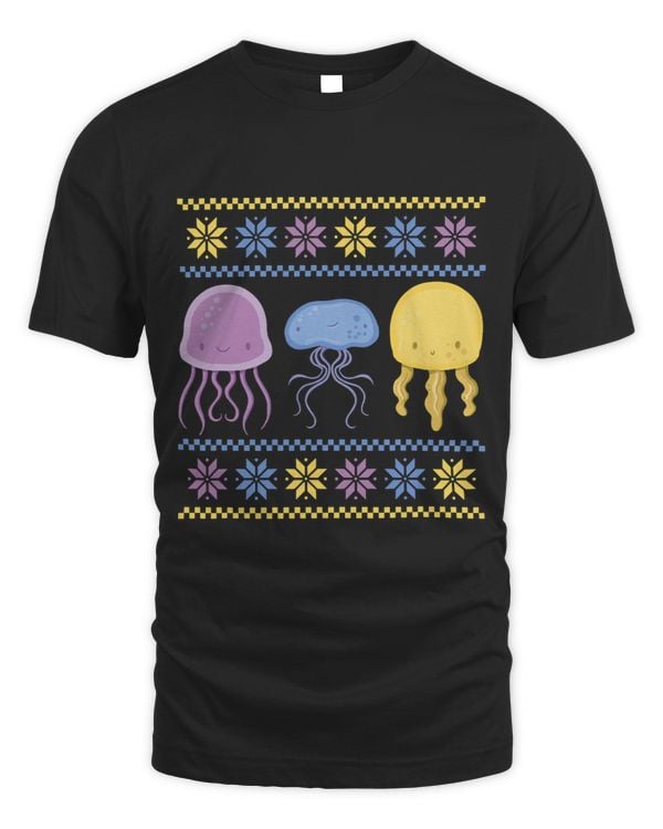 Colourful Xmas outfit with three different jellyfish