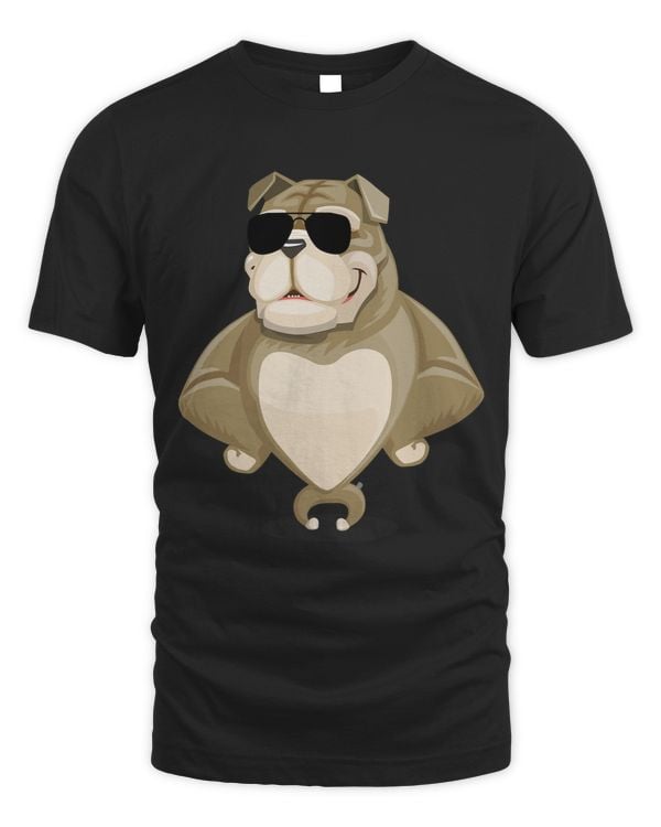 Cool Bulldog With Sunglasses Shades Sun Glasses SunGlasses