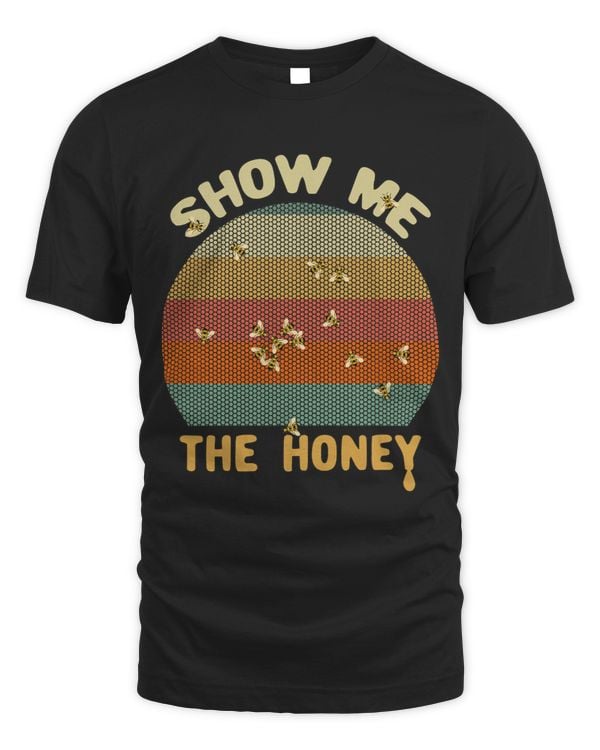 Funny Retro Distressed Design Sunset Gift Show Me The Honey